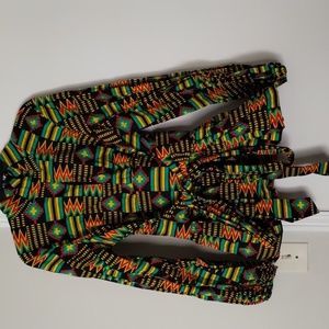 African print dress blouse